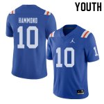 Youth Florida Gators #10 Josh Hammond NCAA Jordan Brand Royal Throwback Alternate Authentic Stitched College Football Jersey BTX2762SG